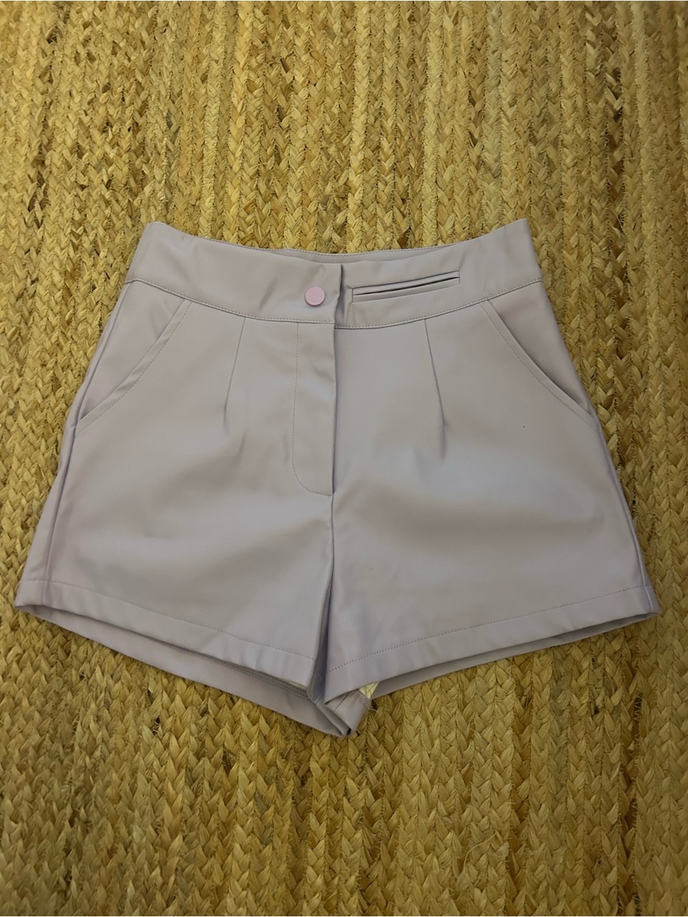 TCEC Lavender High-Rise Tailored Shorts
